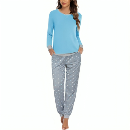 Abstract Printed Lounge Sets With Pockets-Original Pajamas