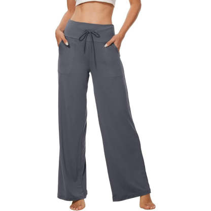 Comfy Casual Drawstring Pajama Pants With Pocket-Original Pajamas