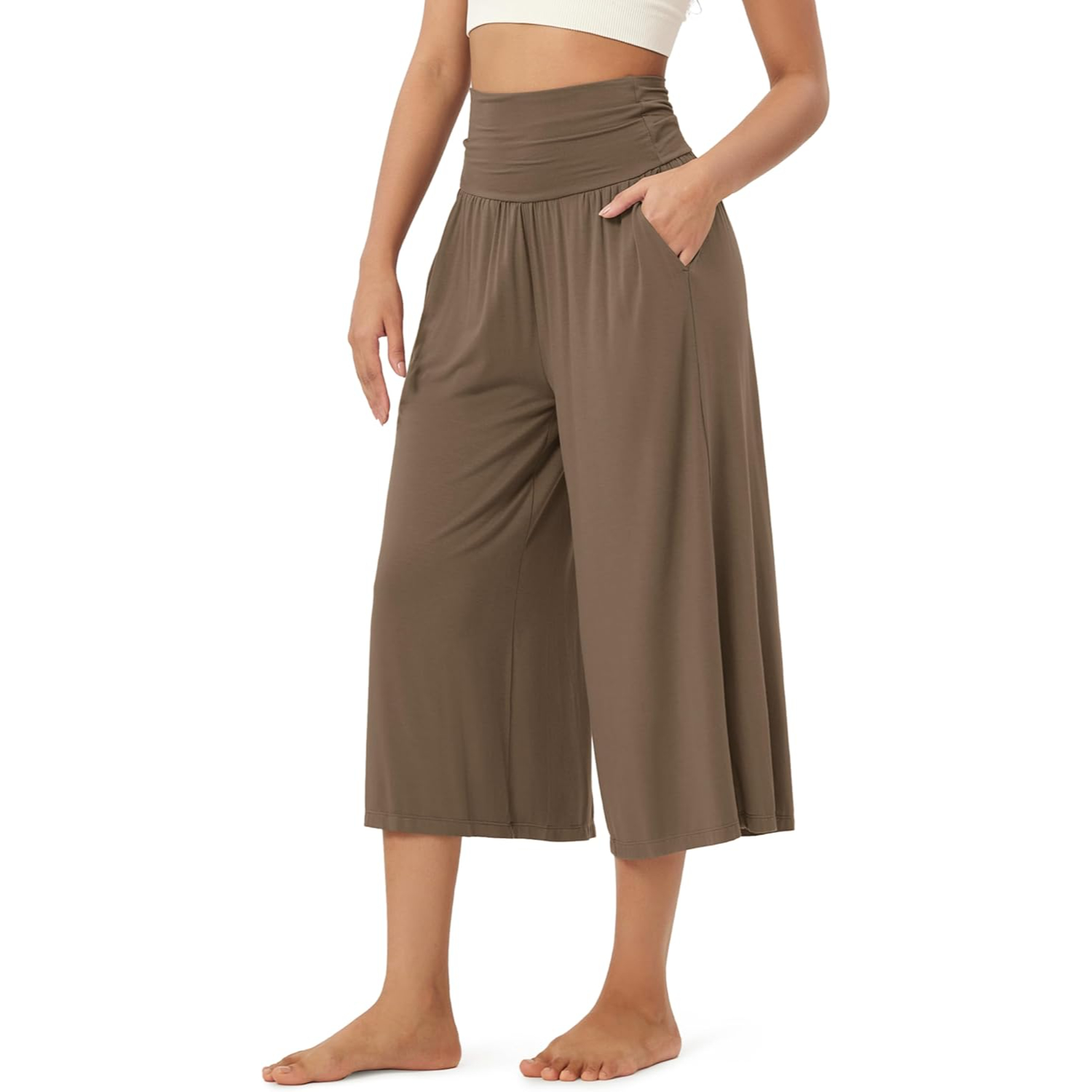 Palazzo Style Pajama Capri Pants For Women