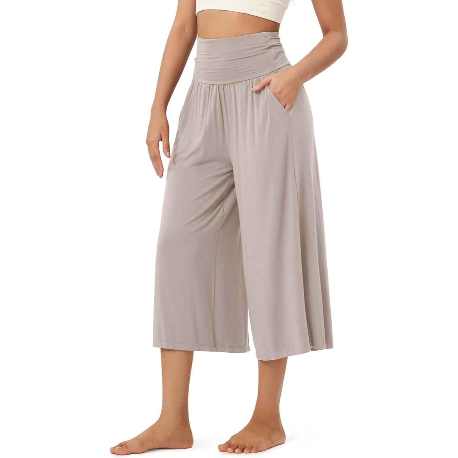 Palazzo Style Pajama Capri Pants For Women