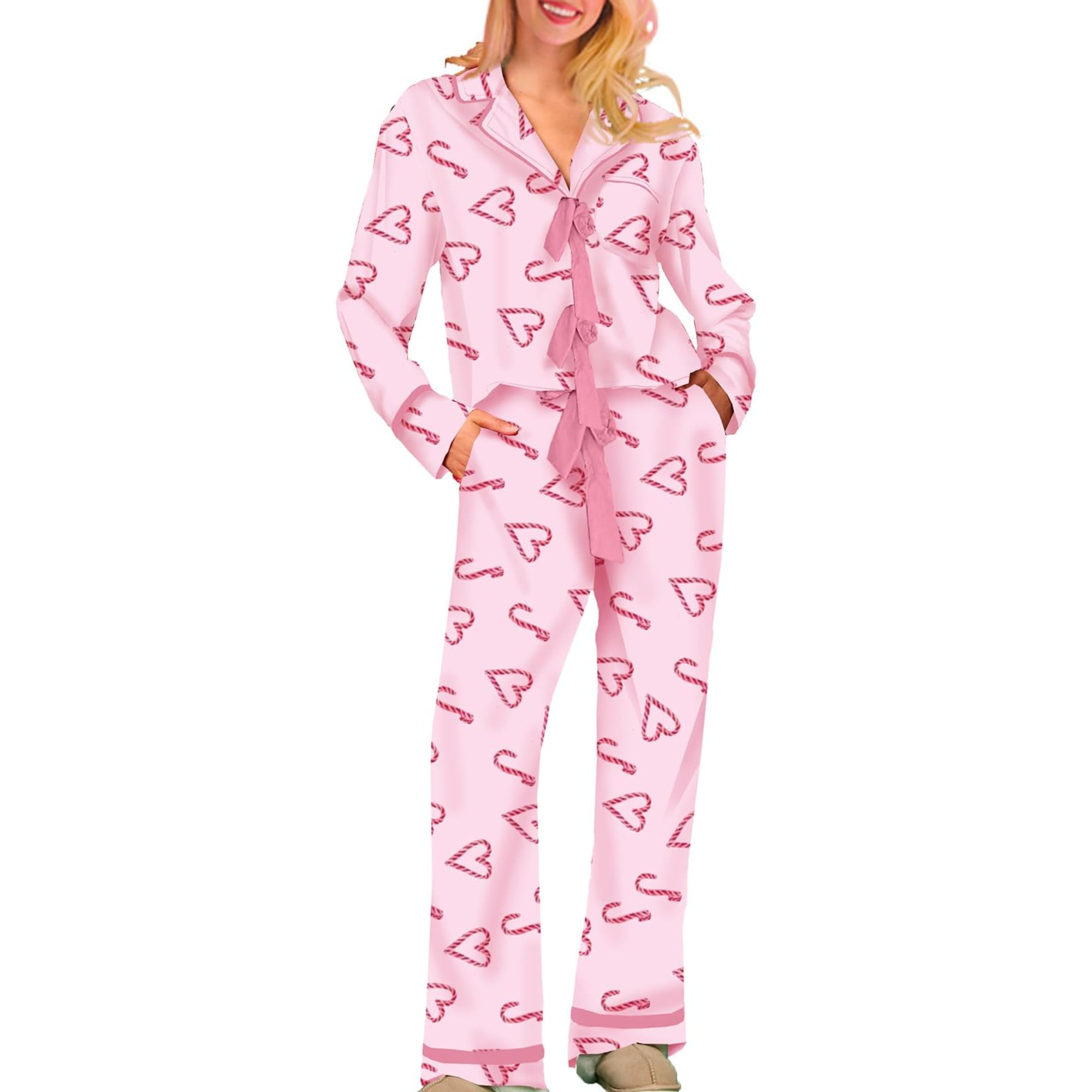 Christmas Bow Tie Pajamas