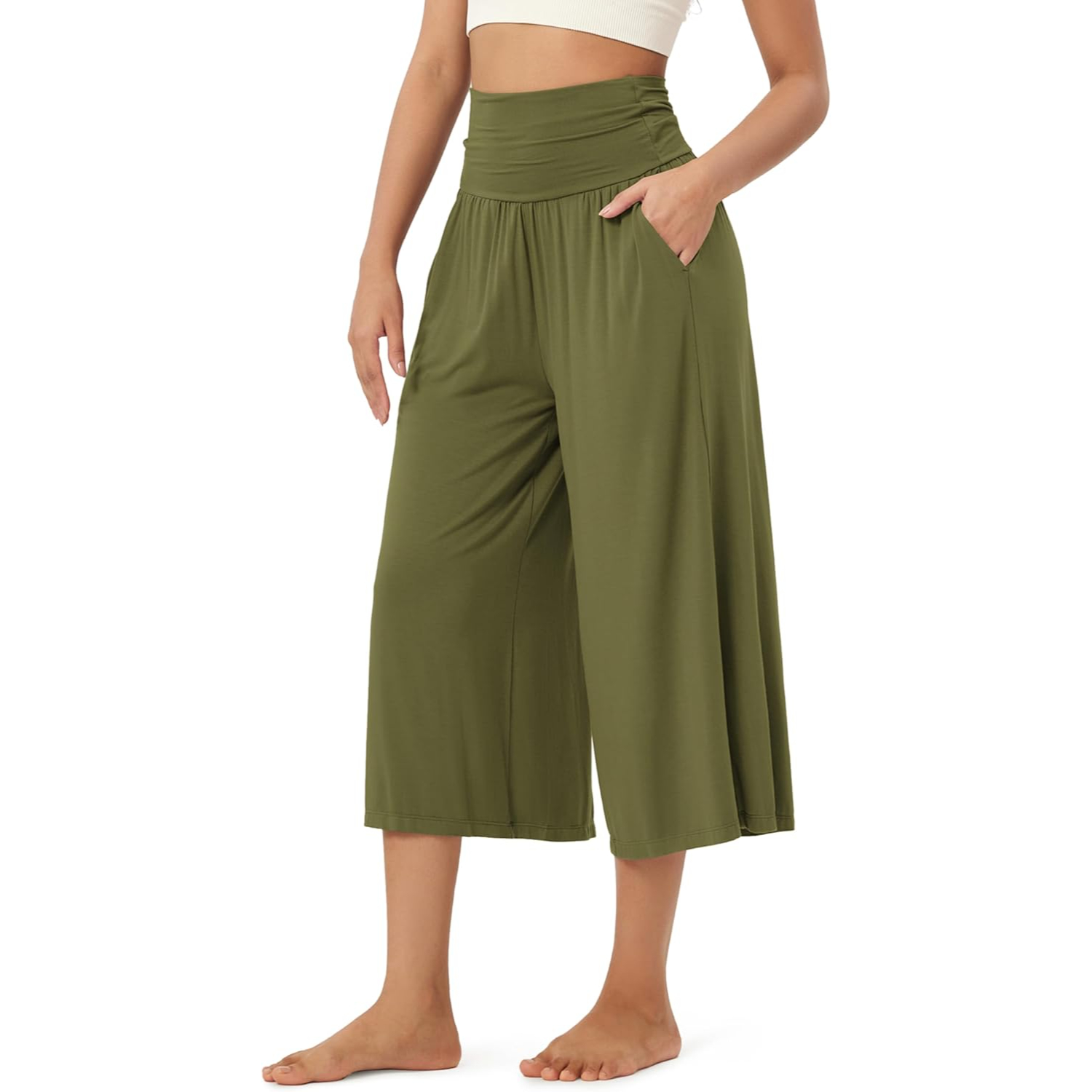 Palazzo Style Pajama Capri Pants For Women