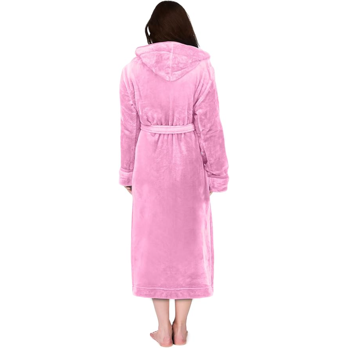 Fleece Hooded Plush Flannel Robe With Pockets-Original Pajamas