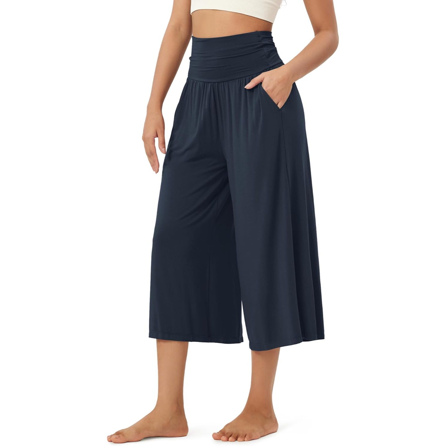 Palazzo Style Pajama Capri Pants For Women