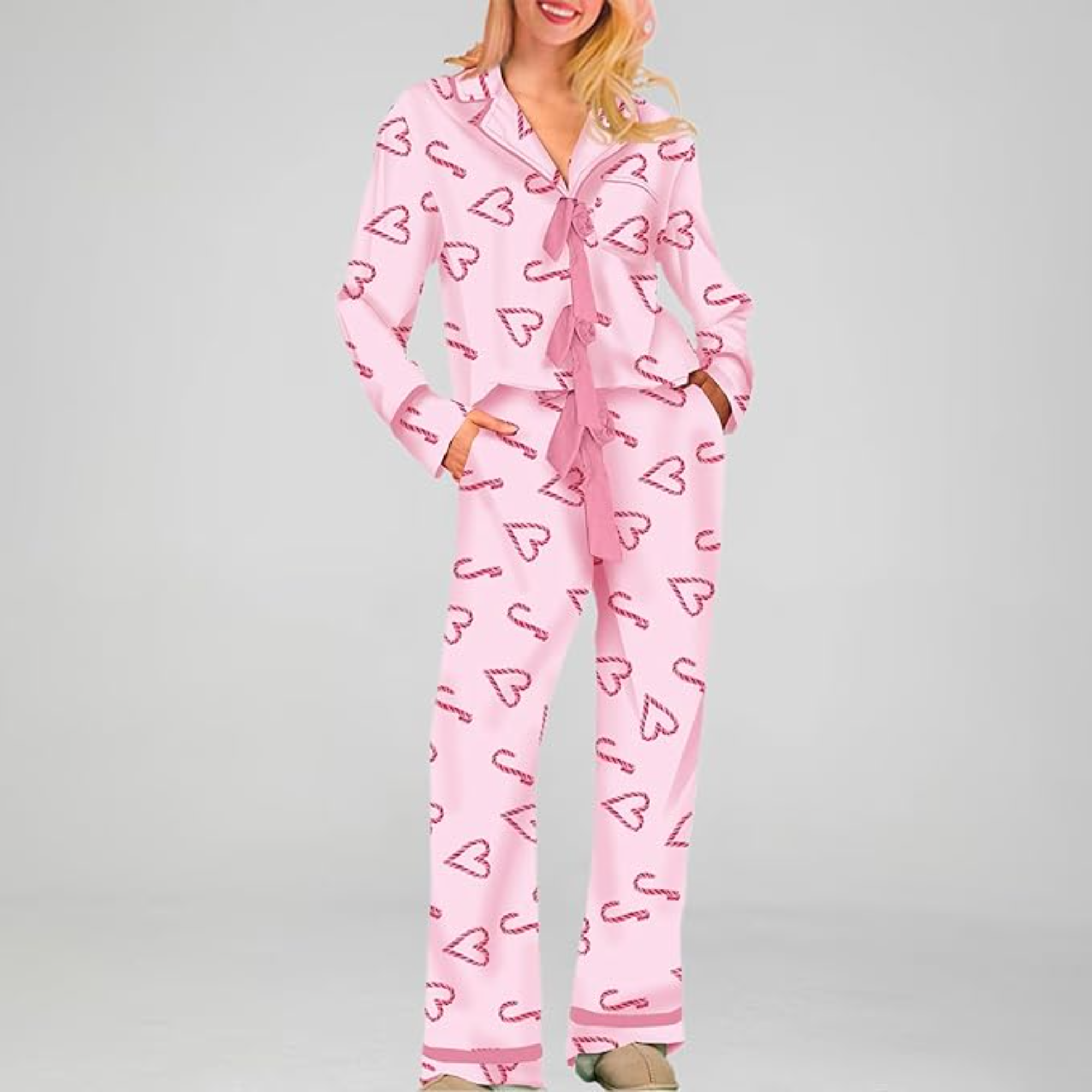 Christmas Bow Tie Pajamas