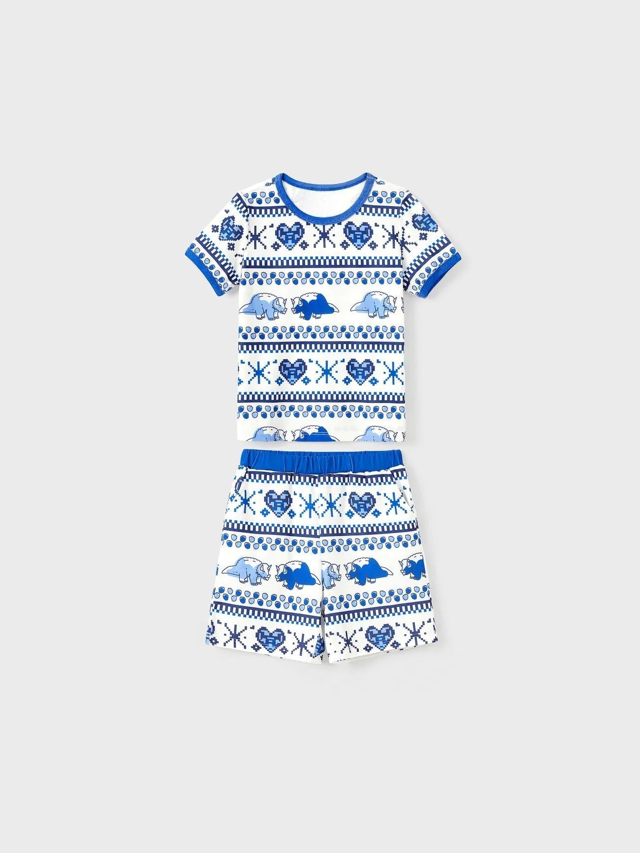 Family Matching Dinosaur Printed Pajama Set With Drawstring-Original Pajamas