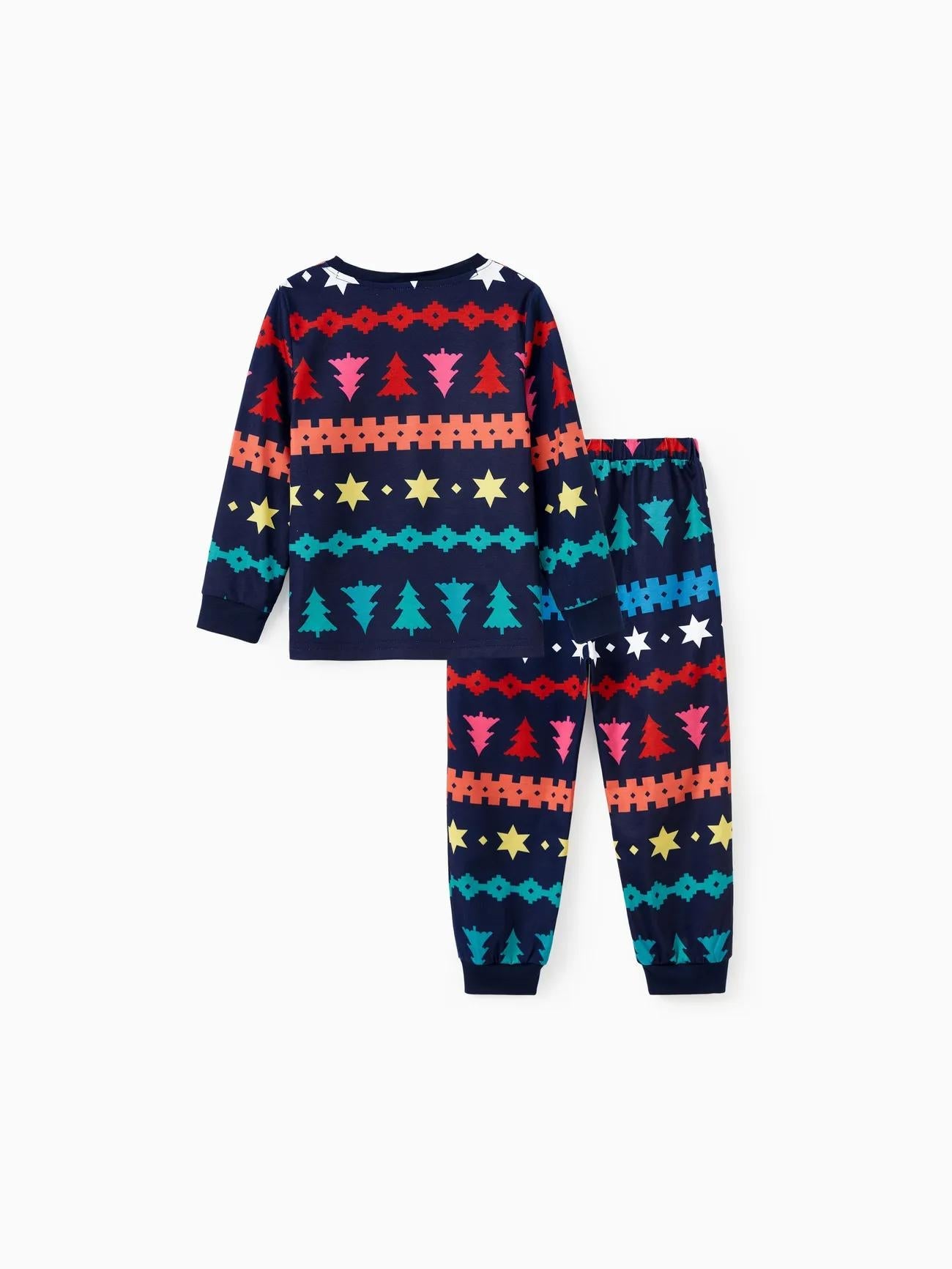 Christmas Family Matching Xmas Tree And Star Fair Isle Pajama Set-Original Pajamas