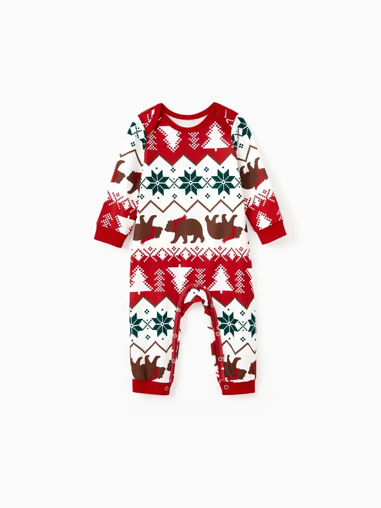 Christmas Holiday Bear Printed Family Matching Pajama Set-Original Pajamas