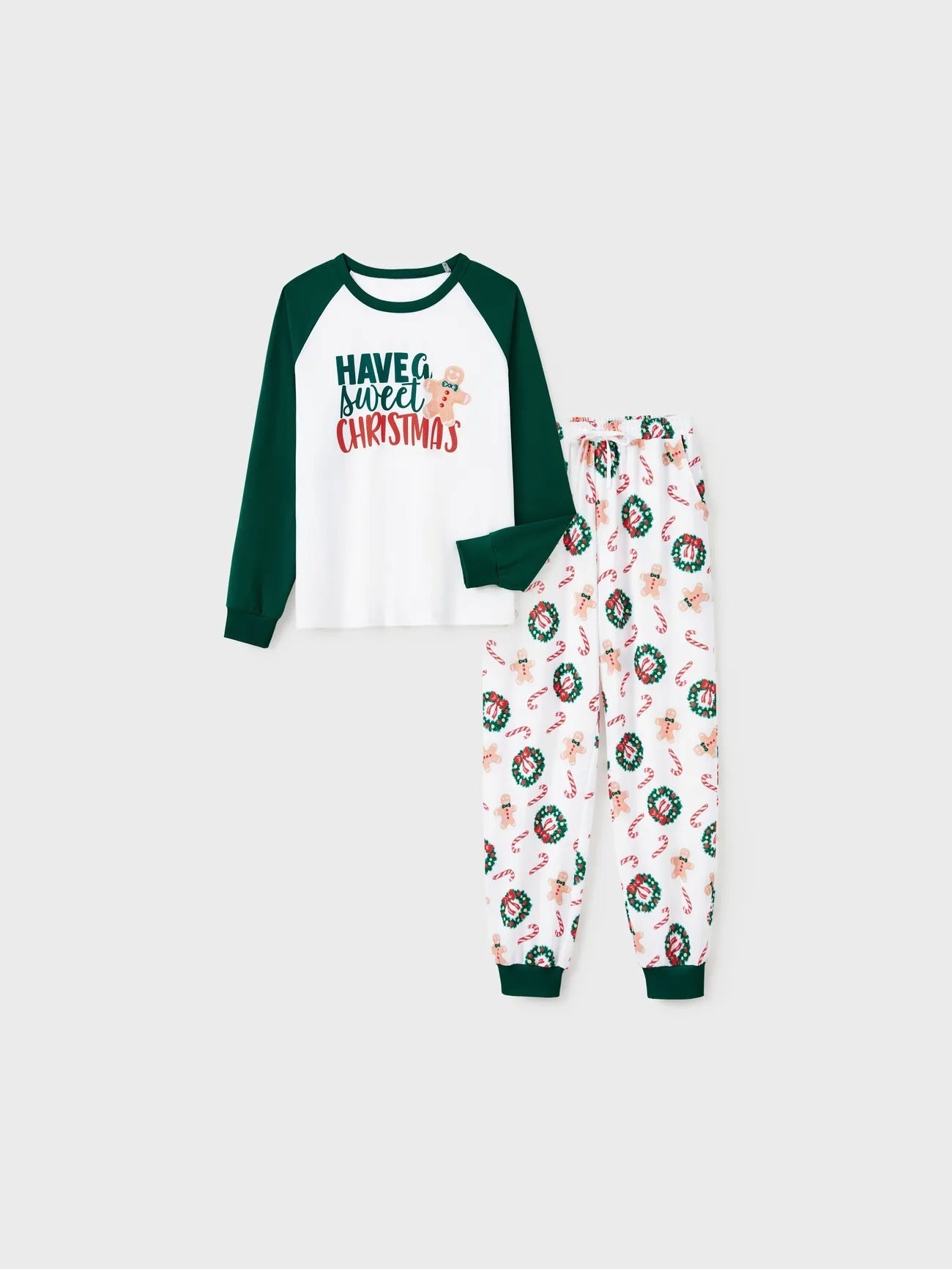 Gingerbread And Wreath Family Matching Pajama Set-Original Pajamas