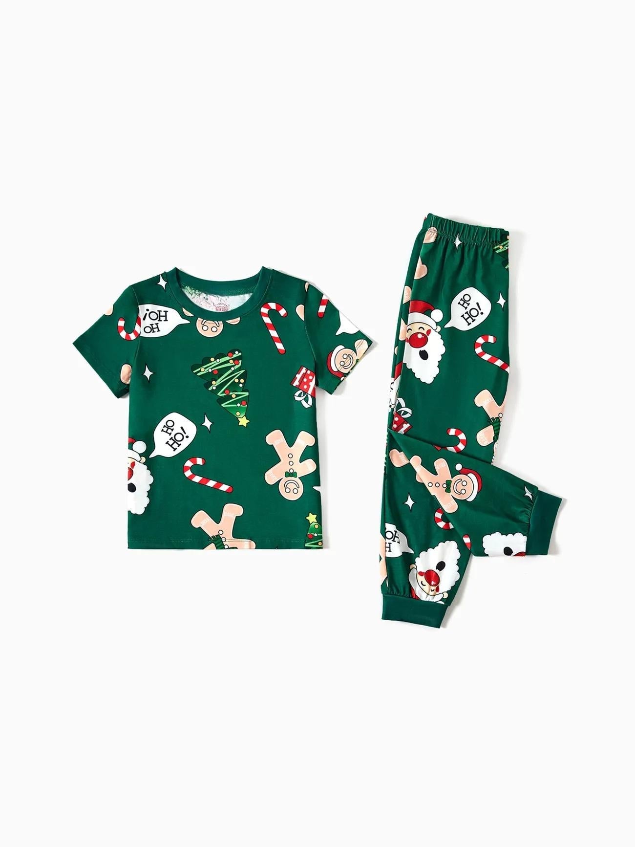 Family Christmas Pajama Set With Gingerbread And Christmas Tree Design-Original Pajamas