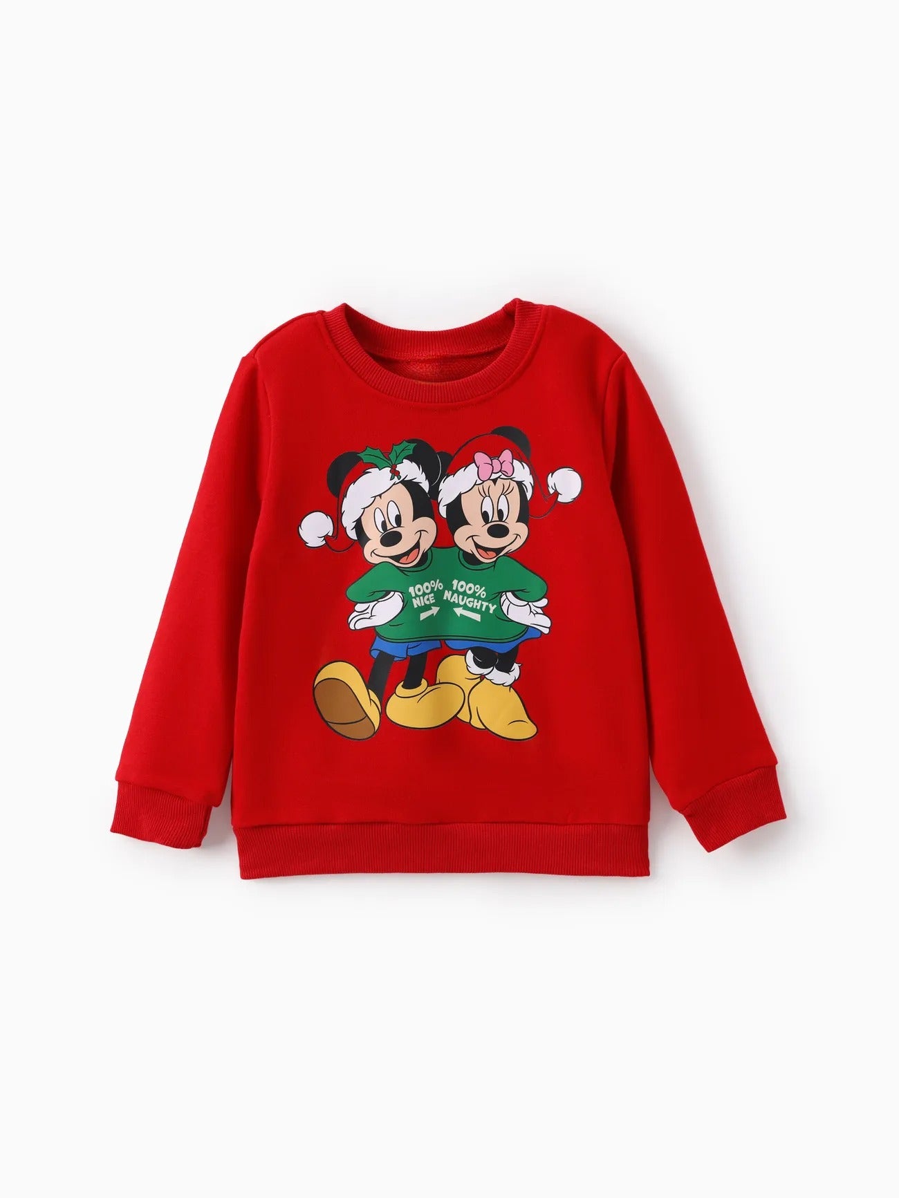 Mickey And Friends Printed Family Christmas Matching Sweatshirt-Original Pajamas
