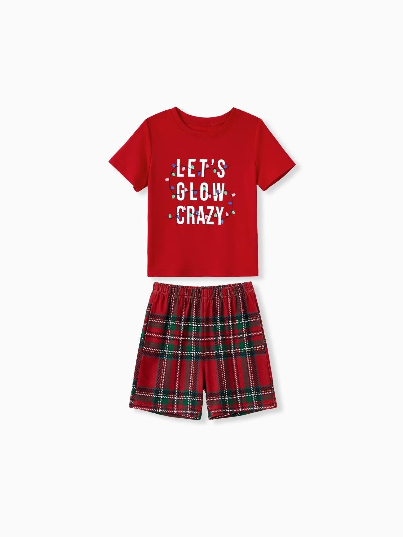 Matching Family Christmas Pajama Set With Glow In The Dark Text-Original Pajamas