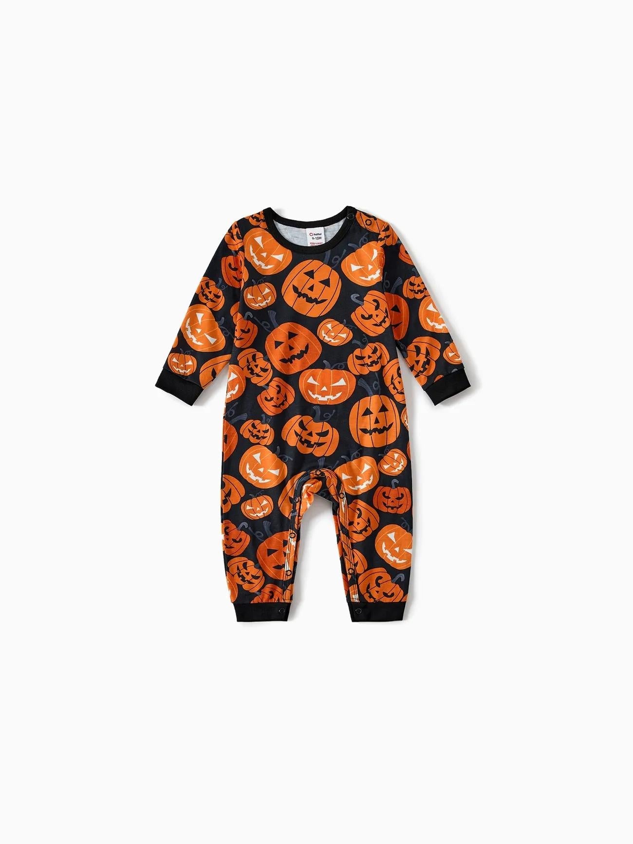 Halloween Family Matching Pumpkin Design Pajama Set-Original Pajamas