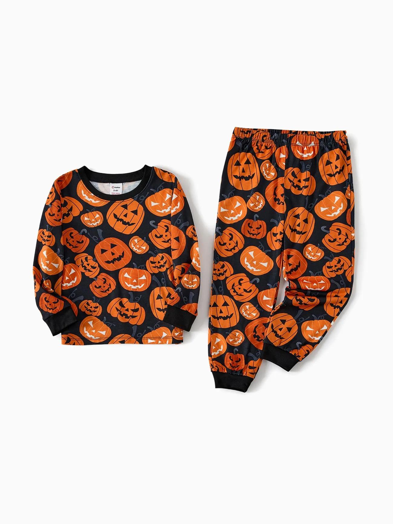 Halloween Family Matching Pumpkin Design Pajama Set-Original Pajamas