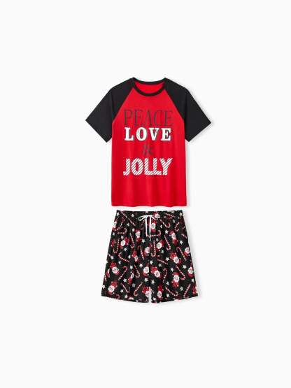 Letter Printed Family Matching Holiday Pajama Set-Original Pajamas
