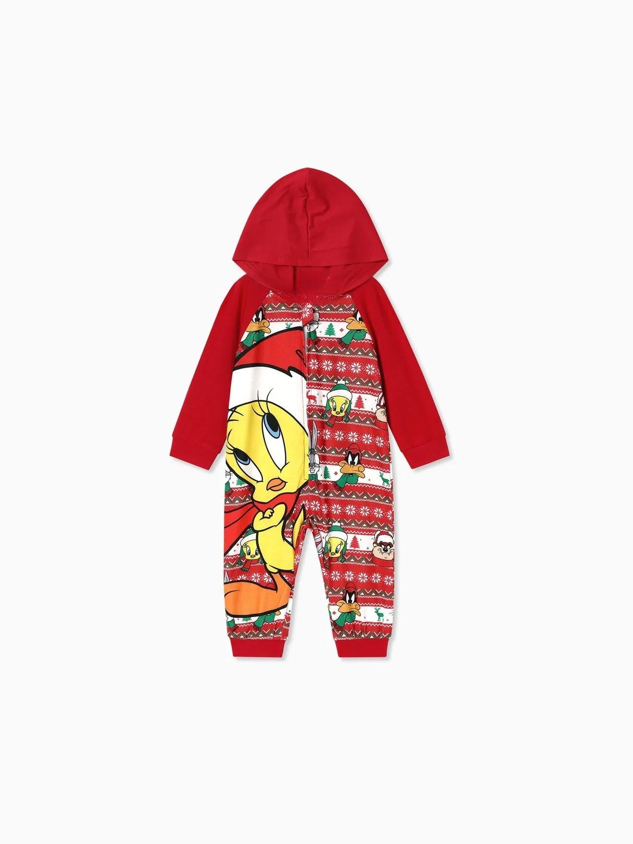 Looney Tunes Family Matching Christmas Pajama Set With Hood-Original Pajamas