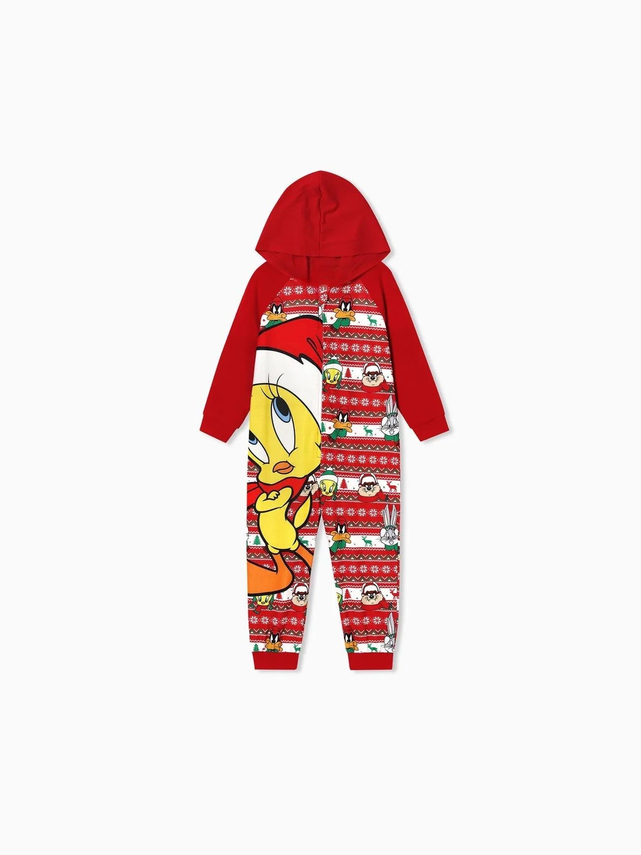 Looney Tunes Family Matching Christmas Pajama Set With Hood-Original Pajamas