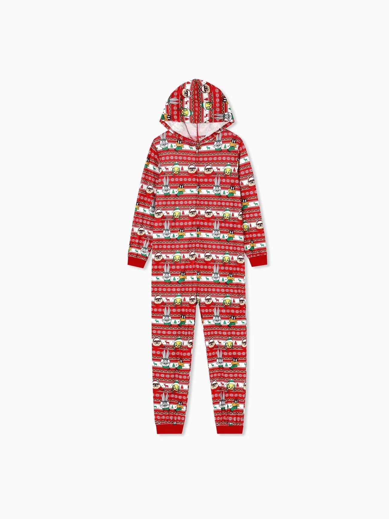 Looney Tunes Family Matching Christmas Pajama Set With Hood-Original Pajamas