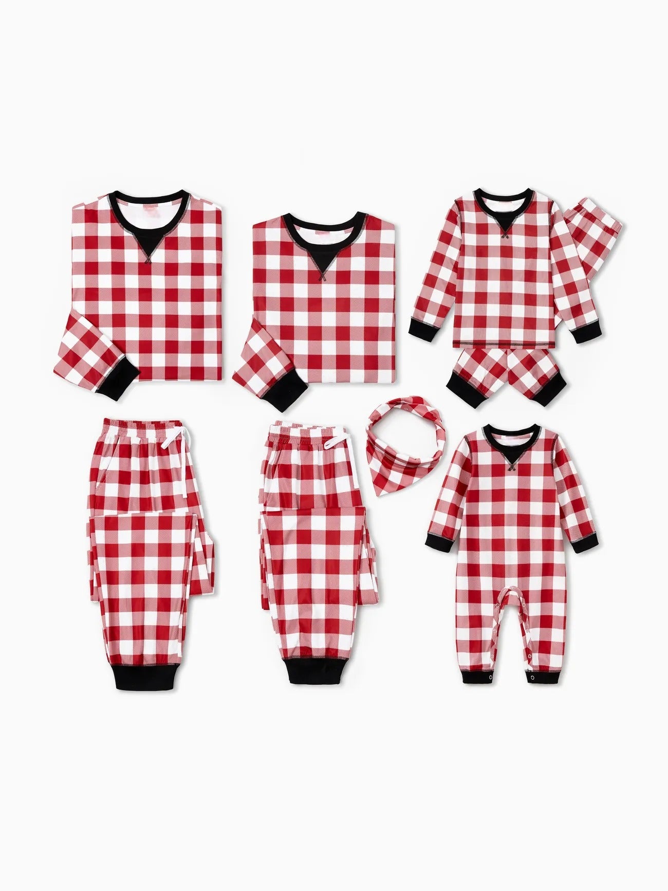 Christmas Family Matching Checkered Plaid Pajama Set-Original Pajamas