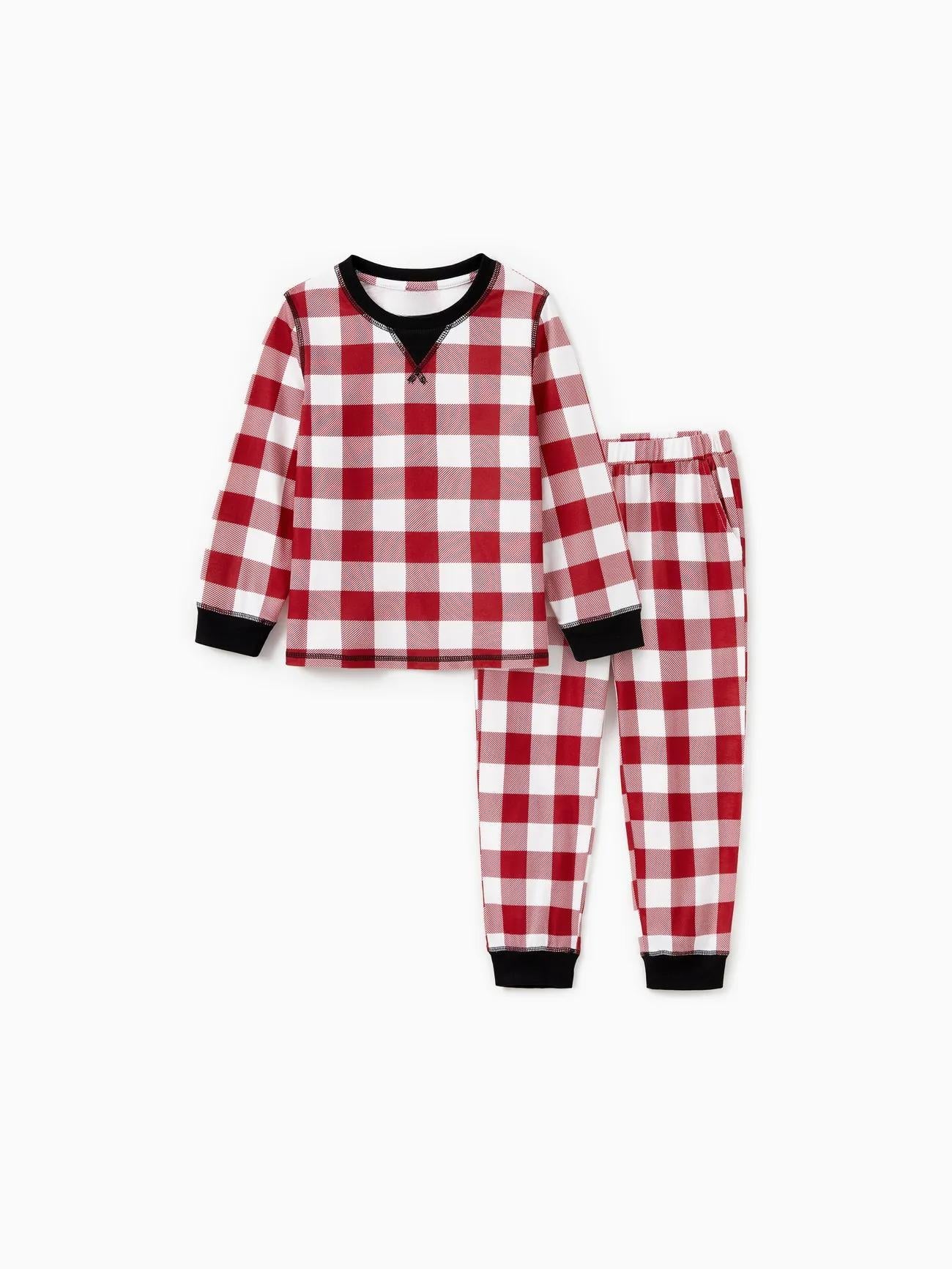 Christmas Family Matching Checkered Plaid Pajama Set-Original Pajamas