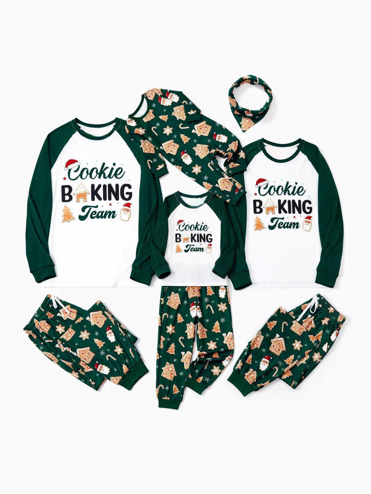 Gingerbread With House Raglan Sleeves Matching Family Pajama Set-Original Pajamas