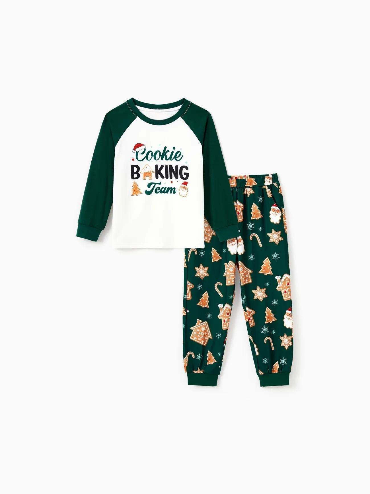 Gingerbread With House Raglan Sleeves Matching Family Pajama Set-Original Pajamas