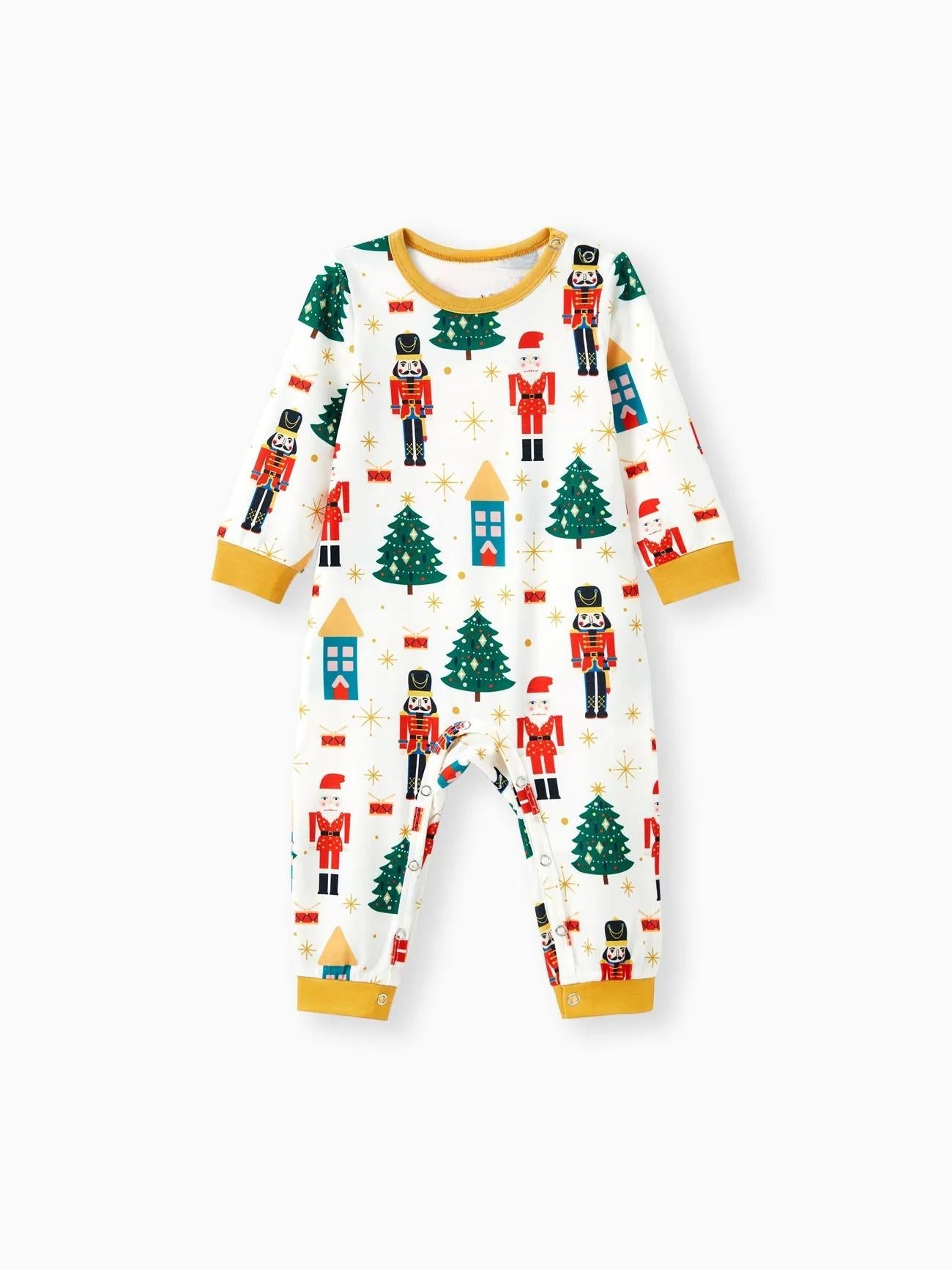 Christmas Family Matching Nutcracker Pattern Printed Pajama Set-Original Pajamas