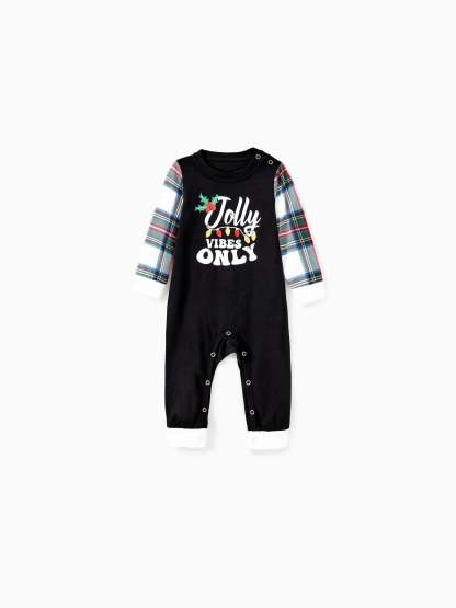 Christmas Family Matching Jolly Vibes Printed Top And Pajama Set-Original Pajamas