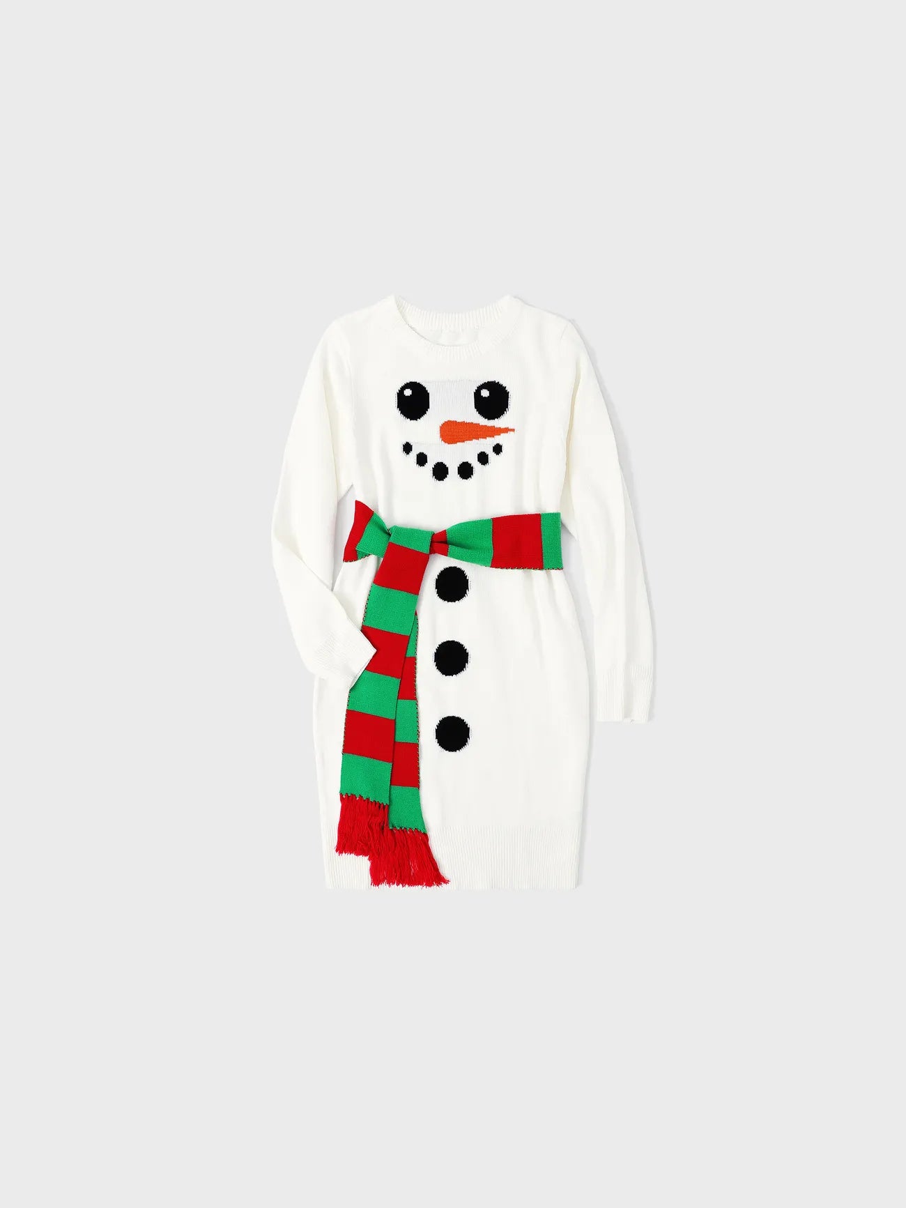 Christmas Family Matching Snowman Graphics Dresses And Sweater Sets-Original Pajamas