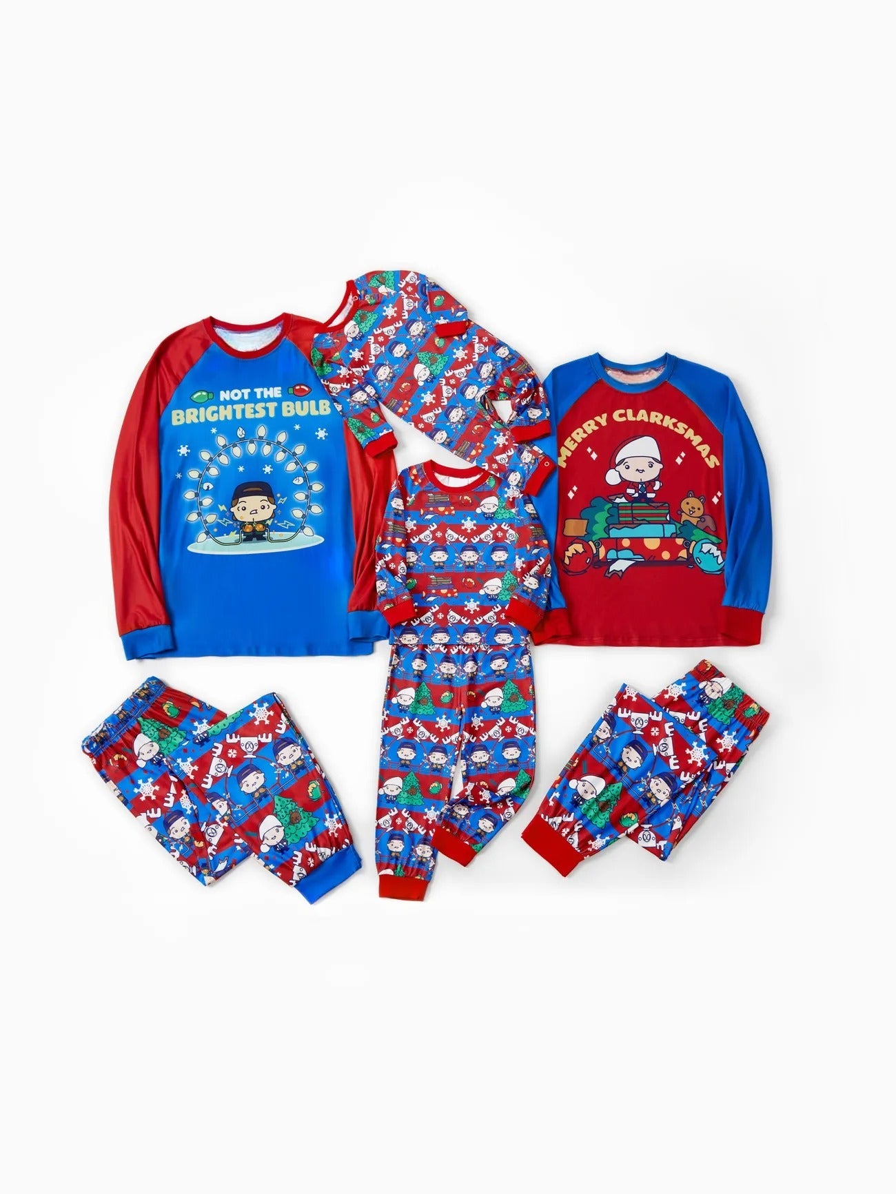 Family Matching Christmas Elk Pattern Pajama Sets-Original Pajamas