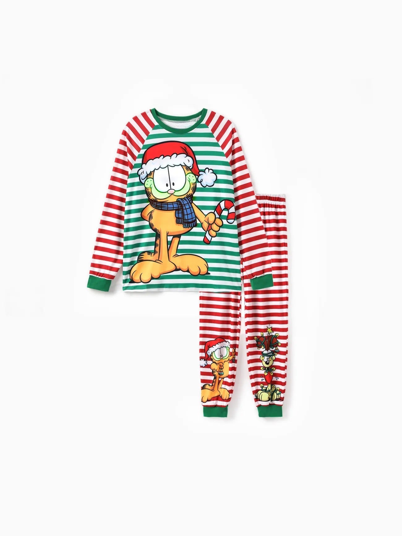 Striped Garfield Family Matching Christmas Pajama Sets-Original Pajamas