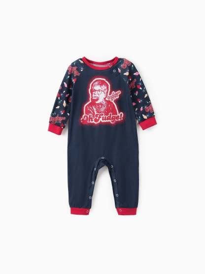 Family Matching Character Print Pajama Set With Pockets-Original Pajamas