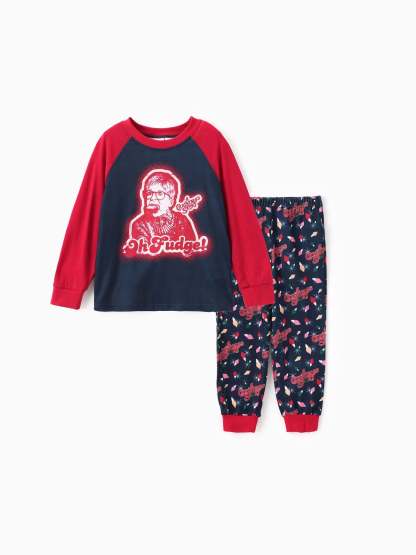 Family Matching Character Print Pajama Set With Pockets-Original Pajamas