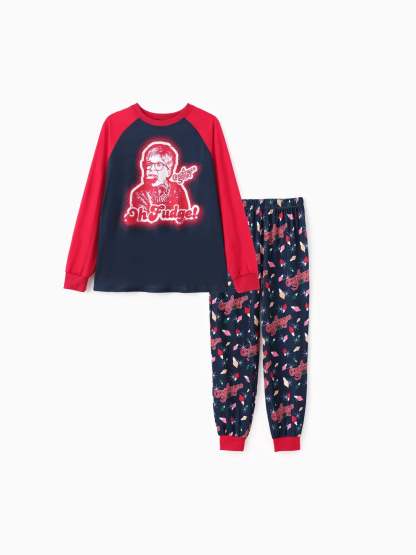 Family Matching Character Print Pajama Set With Pockets-Original Pajamas