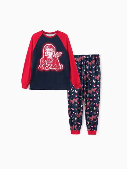 Family Matching Character Print Pajama Set With Pockets-Original Pajamas