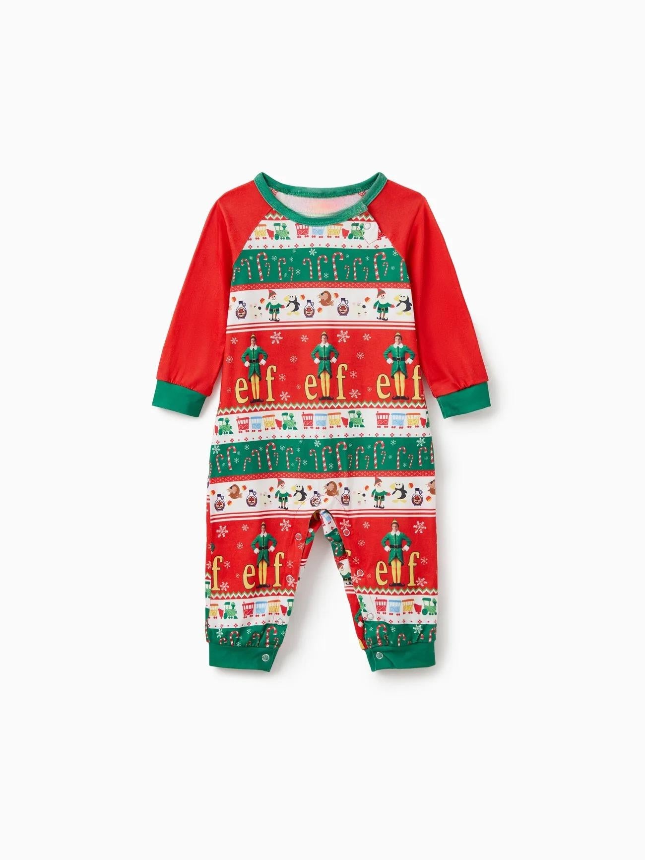 Elf Themed Printed Family Matching Christmas Pajama Set-Original Pajamas