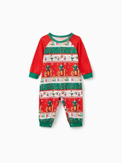 Elf Themed Printed Family Matching Christmas Pajama Set-Original Pajamas
