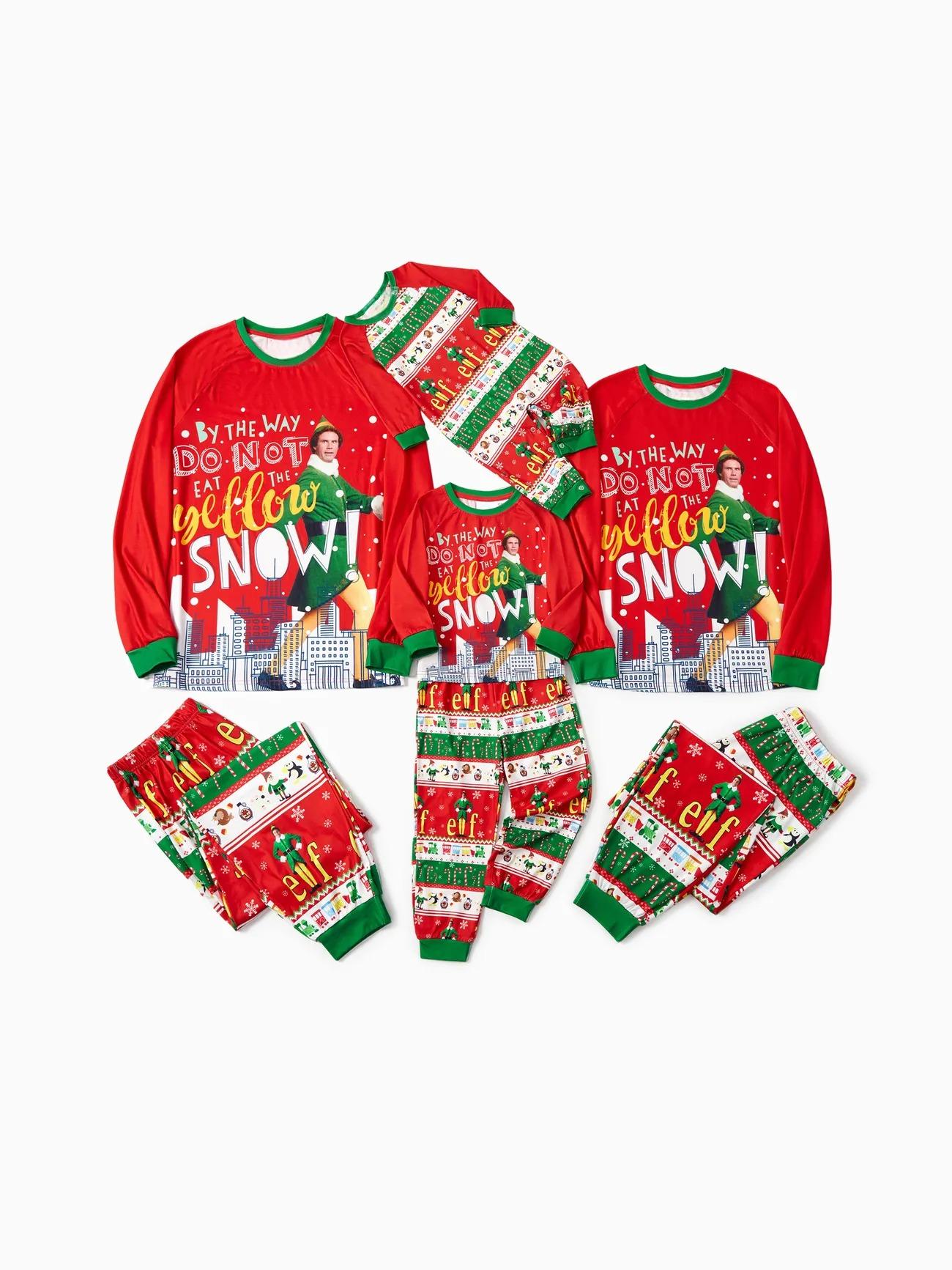 Elf Themed Printed Family Matching Christmas Pajama Set-Original Pajamas