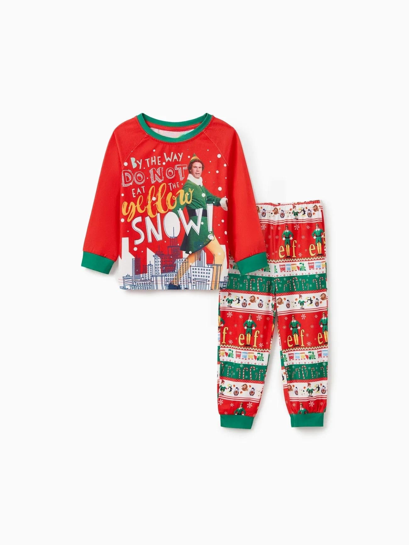 Elf Themed Printed Family Matching Christmas Pajama Set-Original Pajamas