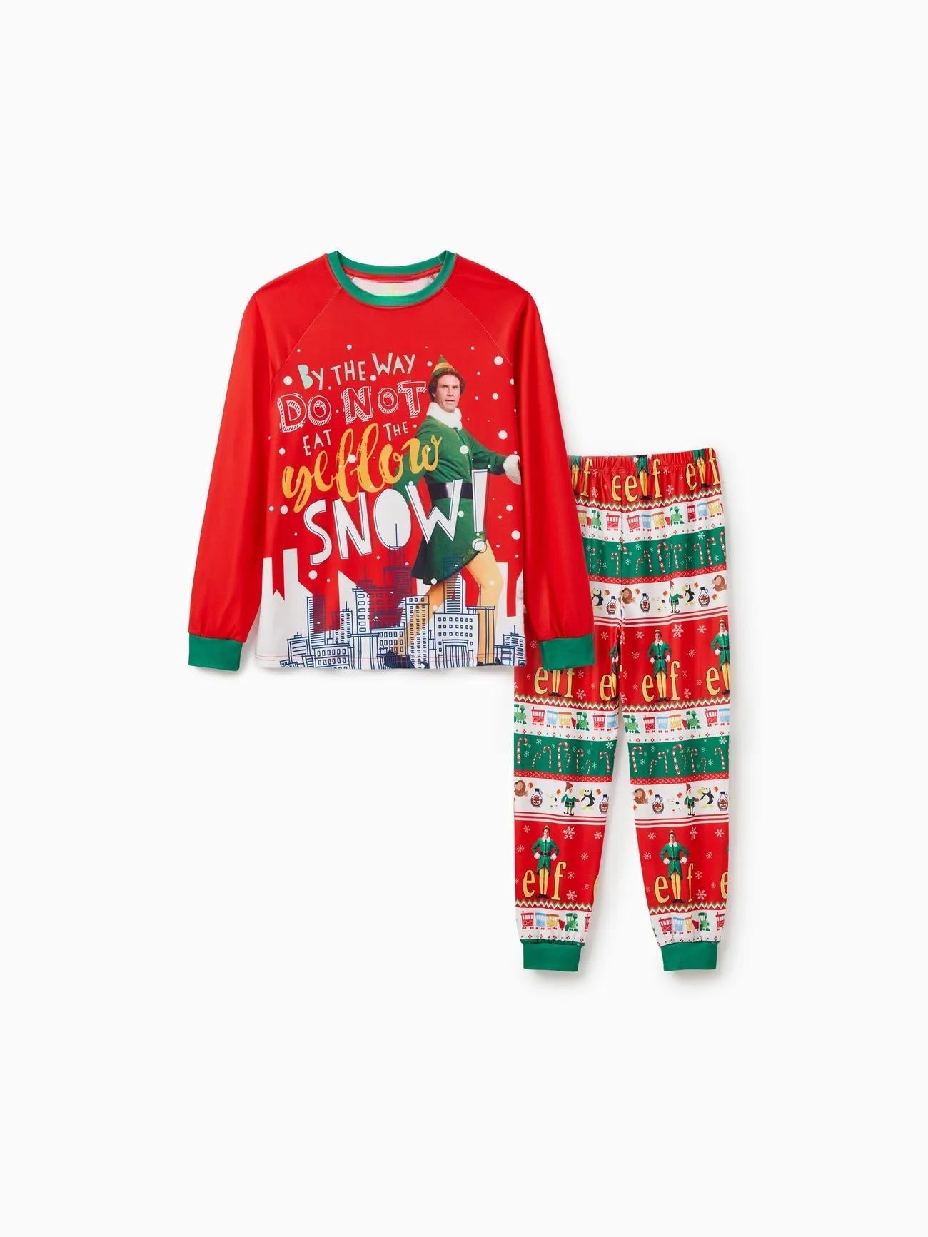 Elf Themed Printed Family Matching Christmas Pajama Set-Original Pajamas