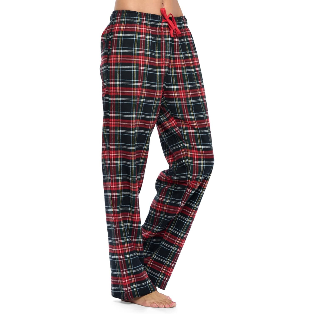 Lounge Pajama Pants With Checkered Pattern For Women
