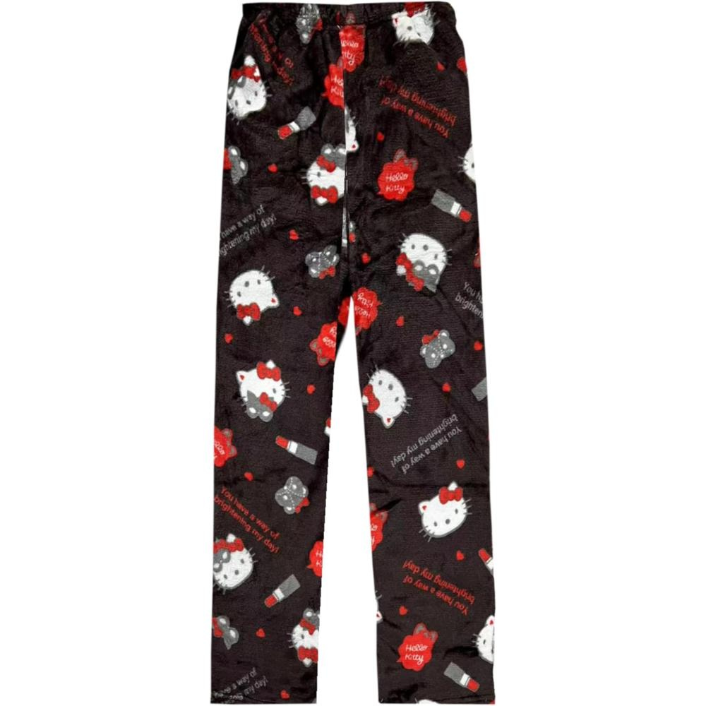 Cartoon Cat Print Pajama Pants