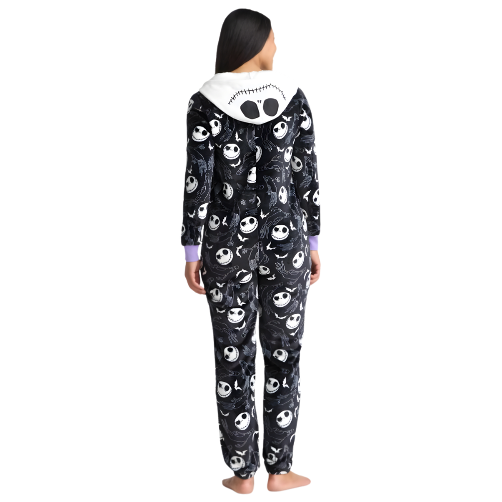 Graphic Union Suit With Character Print And Hood For Women