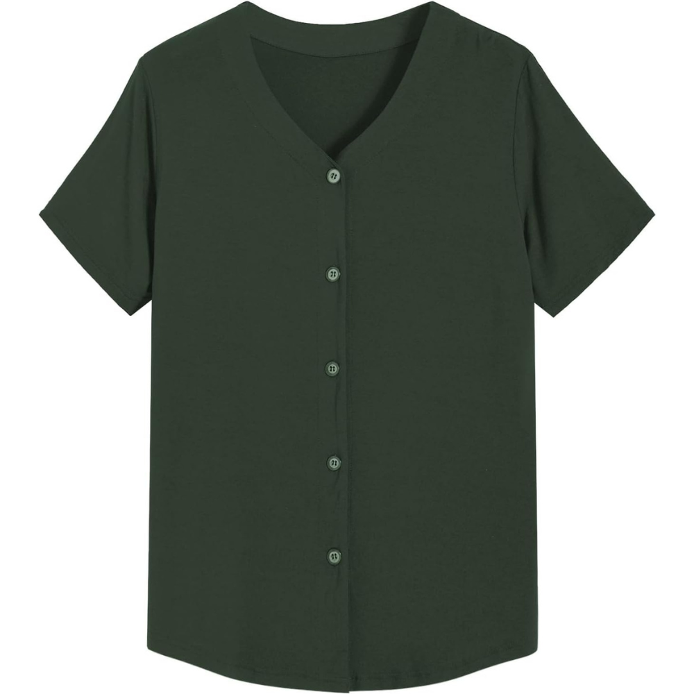 Women Bamboo Viscose Button Up Pajama Shirt