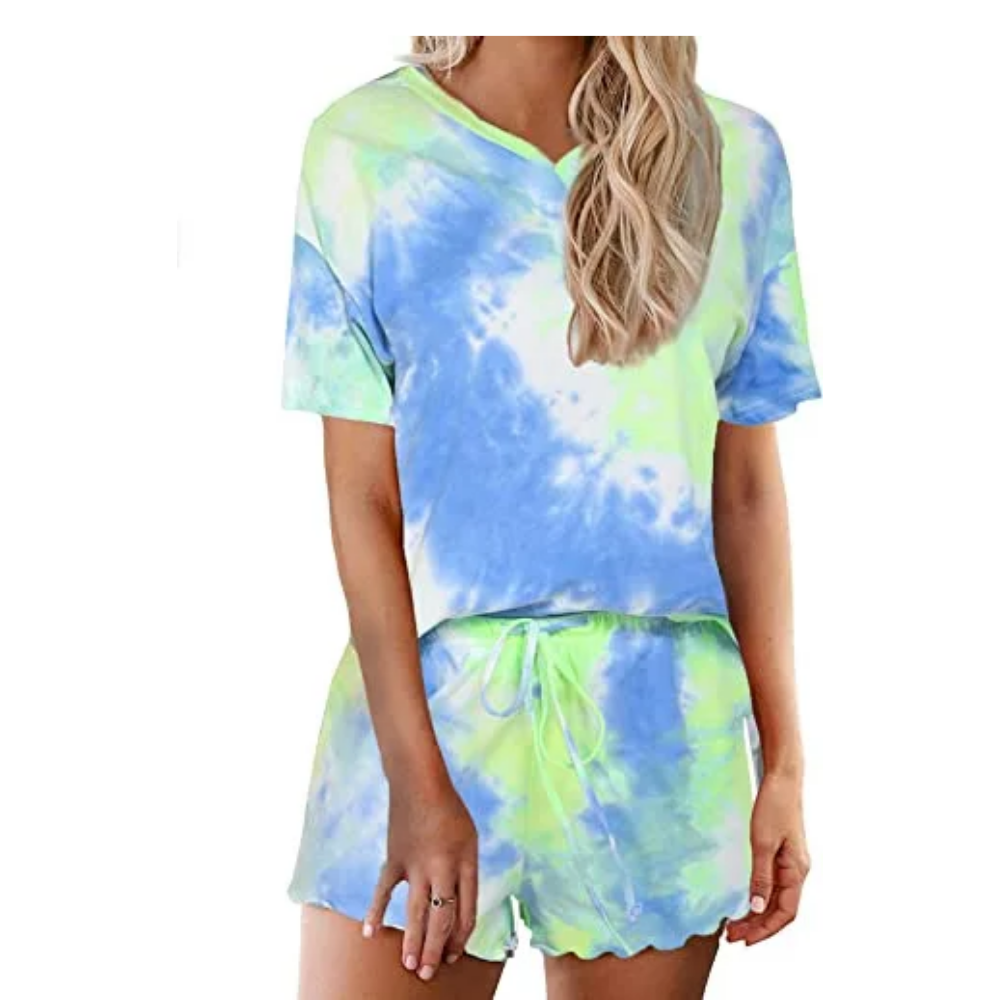 Tie Dye Sleepwear Pajamas Set For Women-Original Pajamas