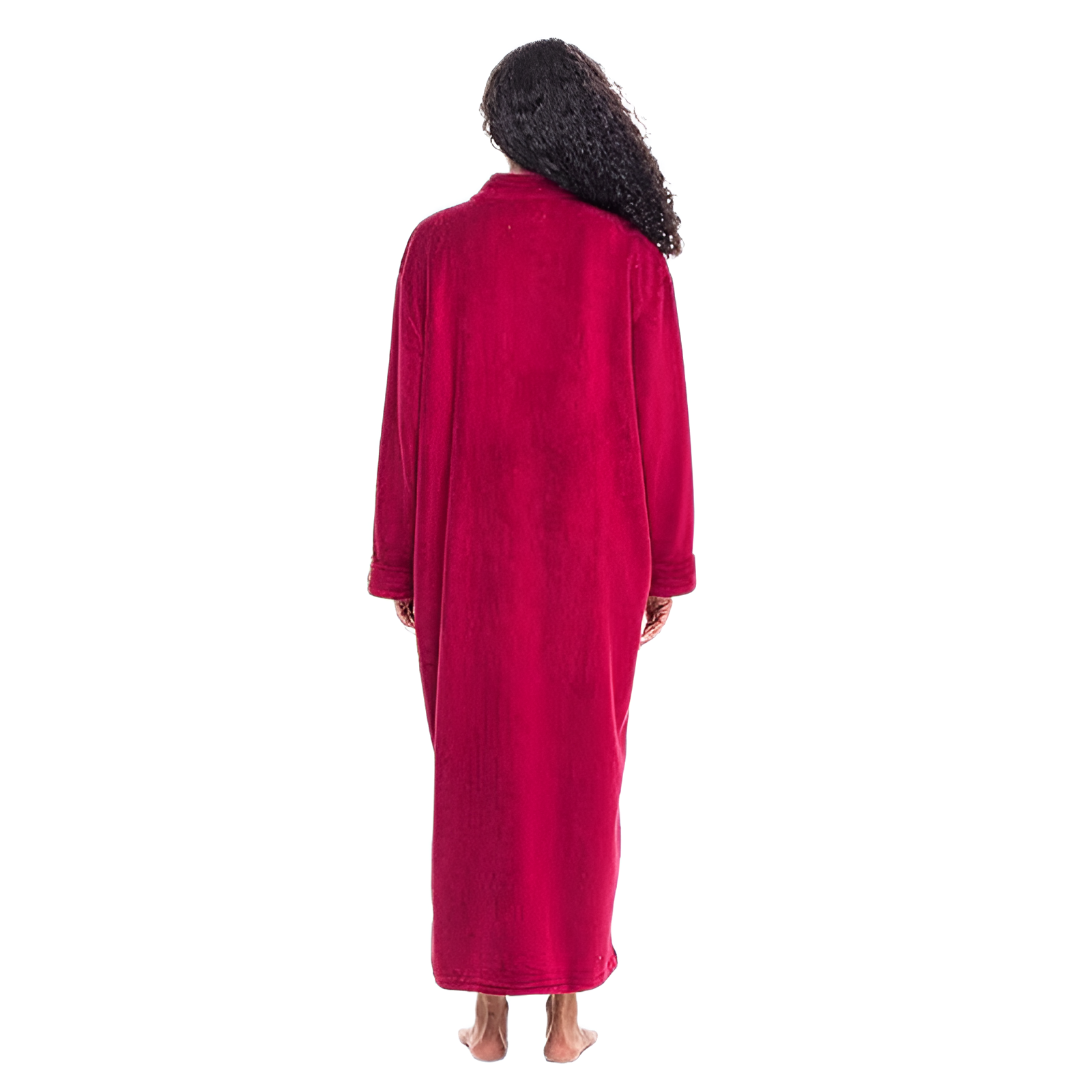 Long Zip Up Robes Plush Zipper Robes For Plus Size Housecoats Zipper Front