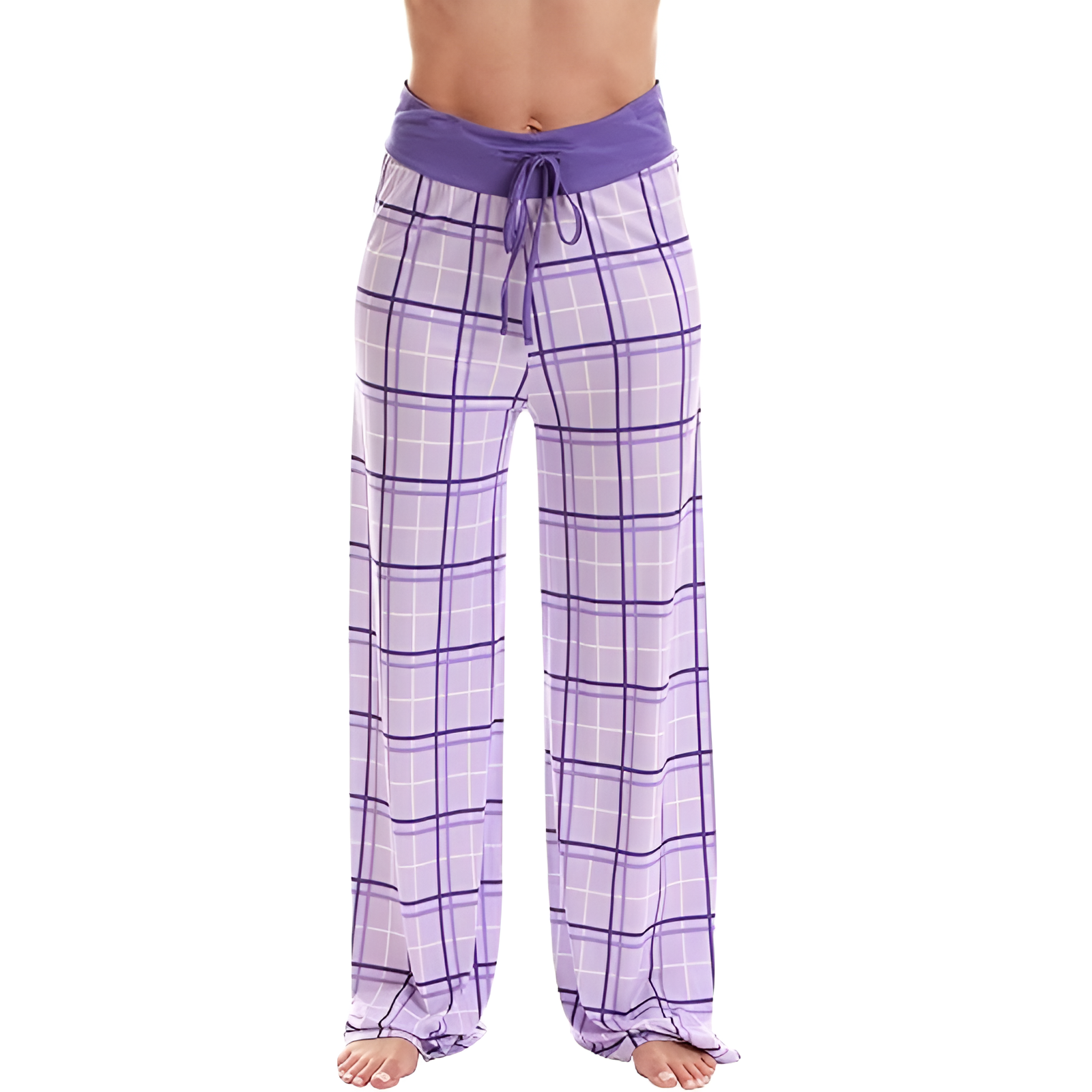 Wide Lounge Pajama Pants With Drawstring