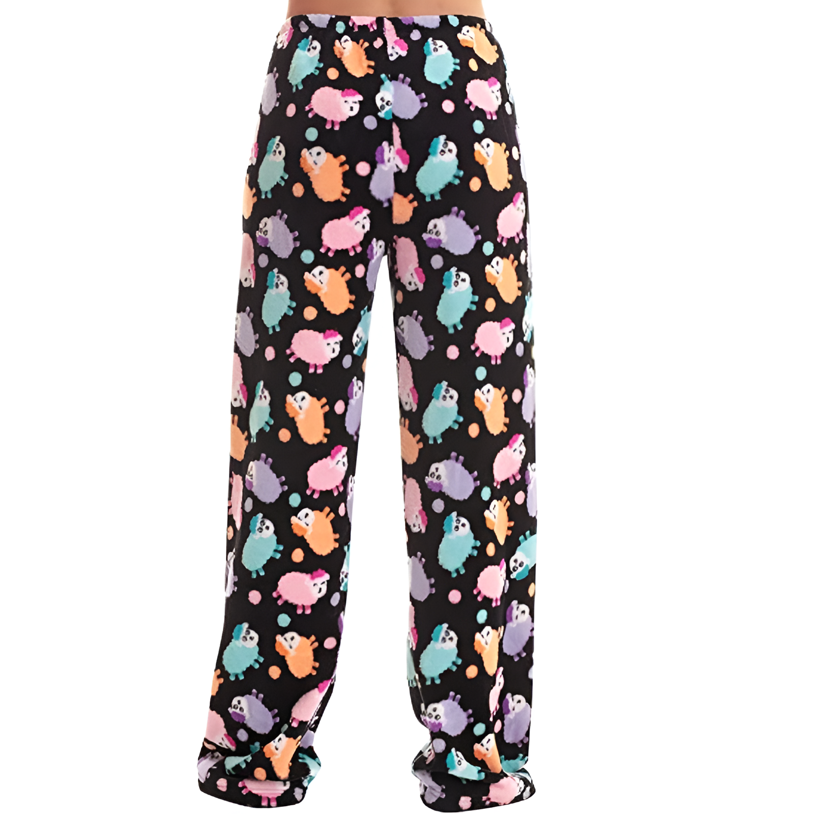 Plush Fleece Penguin Print Pajama Pants For Women