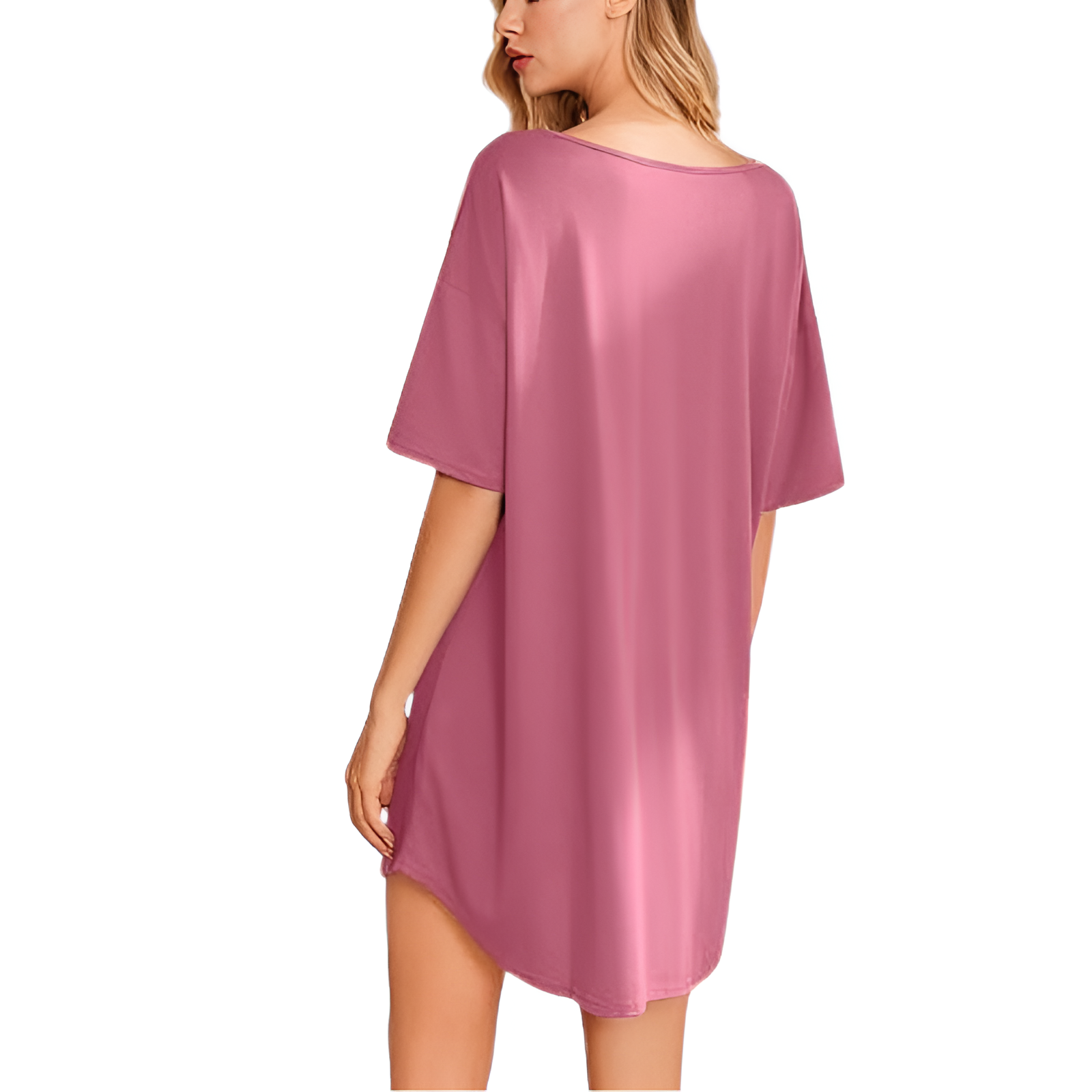 Nightgowns For Women With Short Sleeves And Pocket