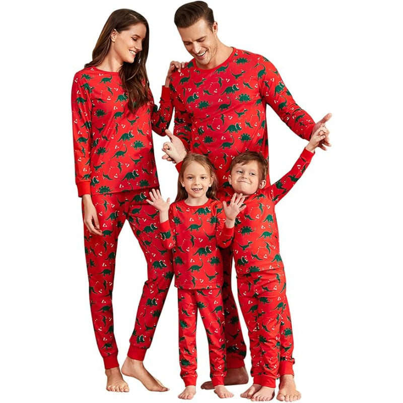 Festive Plaid Print Christmas Family Matching Pajama Set-Original Pajamas
